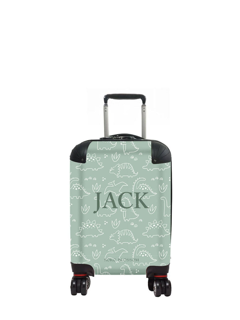 Koko Blossom personalised dinosaur suitcase with name, imported from the UK
