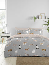 Next Fusion Grey Cats Easycare Duvet Cover Set- Buy online at McGrocer