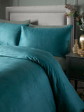 Laurence Llewelyn-Bowen teal Montrose velvet duvet cover set, UK version