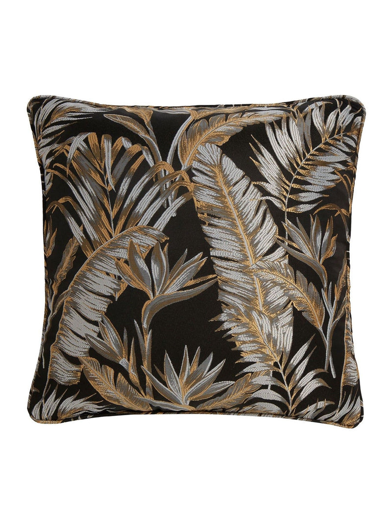 Laurence Llewelyn-Bowen black jacquard paradise palm cushion, imported from the UK