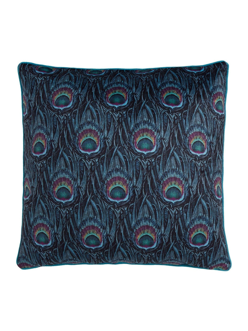 Laurence Llewelyn-Bowen peacock jacquard cushion 55x55cm (British brand)