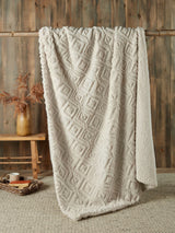 Next Fusion Natural Geo Fleece and Sherpa Throw- Buy online at McGrocer