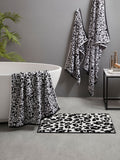 Fusion black animal print bath mat 80cm x 50cm - British product