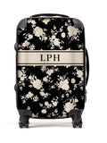 Koko Blossom personalised Lyra suitcase black cream floral - British product