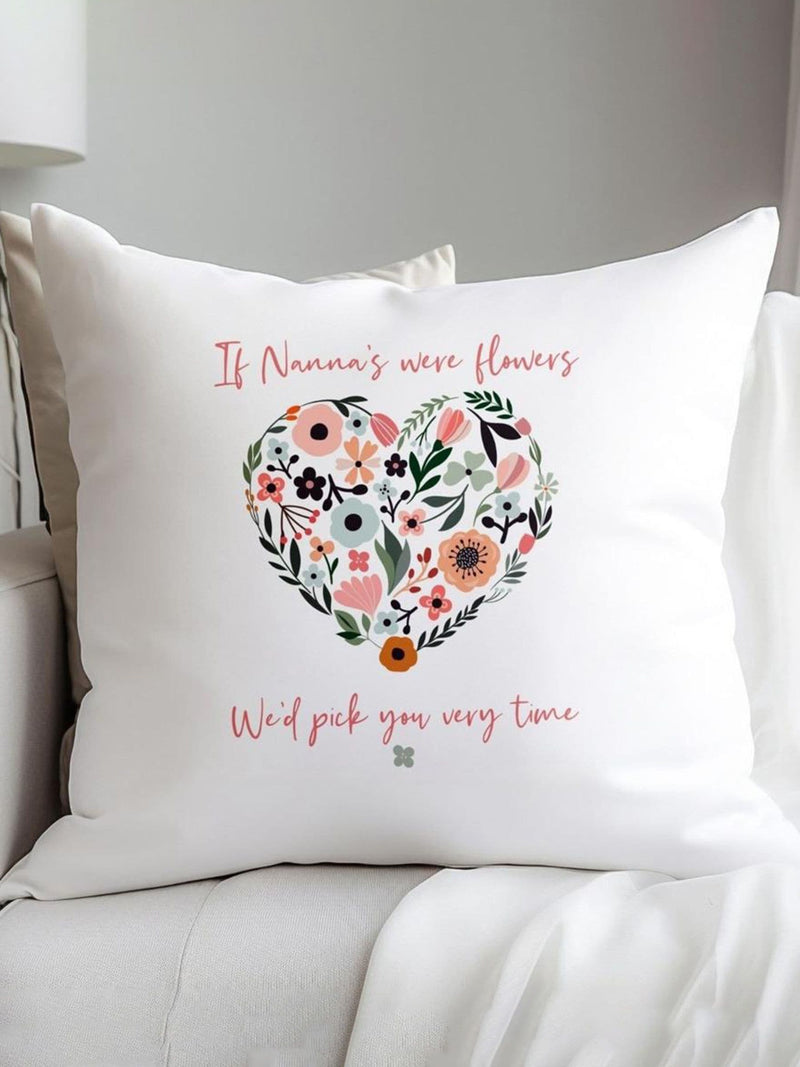 Koko Blossom personalised floral heart cushion 45x45cm, UK version