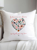 Koko Blossom personalised floral heart cushion 45x45cm, UK version