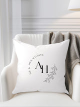 Next Koko Blossom Personalised Initials Wedding Cushion 45 x 45cm- Buy online at McGrocer