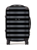 Koko Blossom personalised suitcase grey black stripe, imported from the UK
