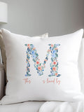 Koko Blossom personalised 100% cotton cushion 45x45cm - British product