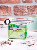 Oakdene personalised coffee scoop and clip measuring 17cm, imported from the UK