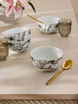 Next Lipsy Set of 4 White Floral Cereal Bowls- Buy online at McGrocer