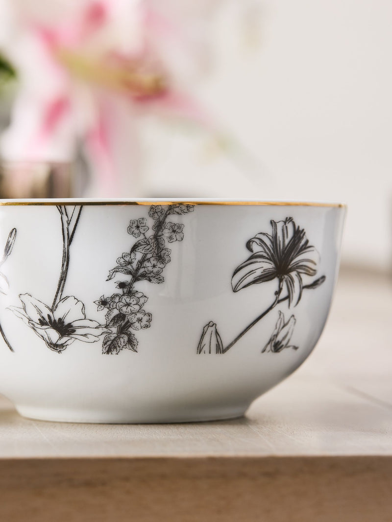 Lipsy white floral cereal bowls set of 4, UK version
