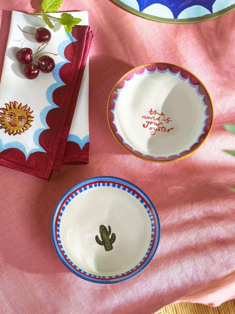 Eleanor Bowmer cactus oyster nibble bowls set of 2 - British product