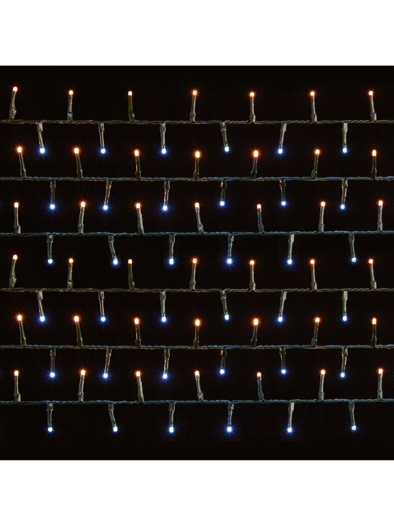 Premier Decorations warm white LED Christmas lights 18.7m (British brand)