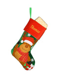 Dibor personalised Christmas stocking plush velvet - British product