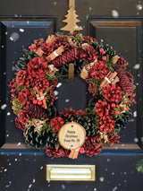 Next Dibor Personalised Christmas Wreath Woodland 39cm- Buy online at McGrocer