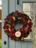 Dibor Personalised Christmas Wreath 39cm, imported from the UK