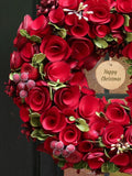 Dibor Personalised Christmas Wreath Russet Pinecones 35cm, imported from the UK