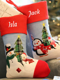 Dibor personalised Christmas stocking with snowman pals - British product