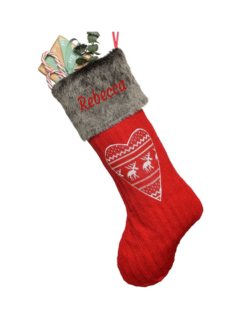 Dibor Christmas stocking personalised with name - British product