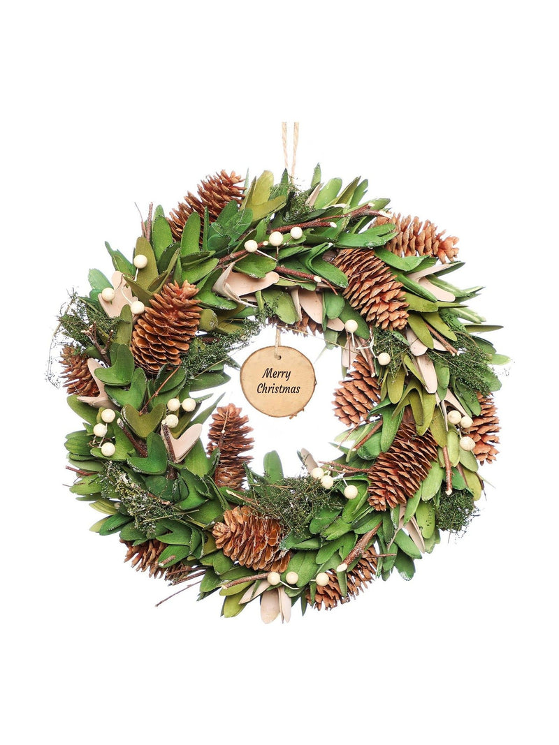 Dibor Personalised Christmas Wreath 35cm, imported from the UK