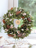 Dibor Personalised Christmas Wreath 35cm, imported from the UK