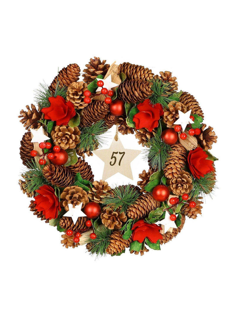 Dibor Personalised Christmas Wreath 35cm, imported from the UK