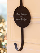 Next Dibor Personalised Wreath Hanger Matte Black Iron Door Decoration 28.5x12x13cm- Buy online at McGrocer
