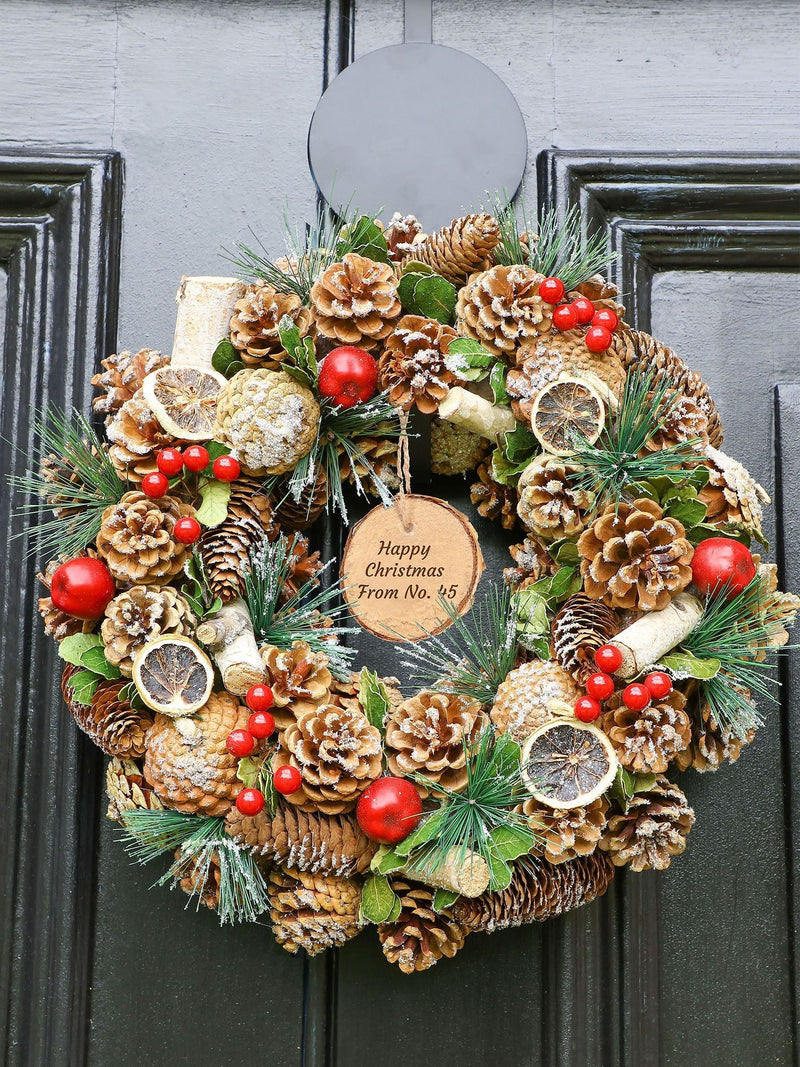 Dibor personalised Christmas wreath 38cm - British product