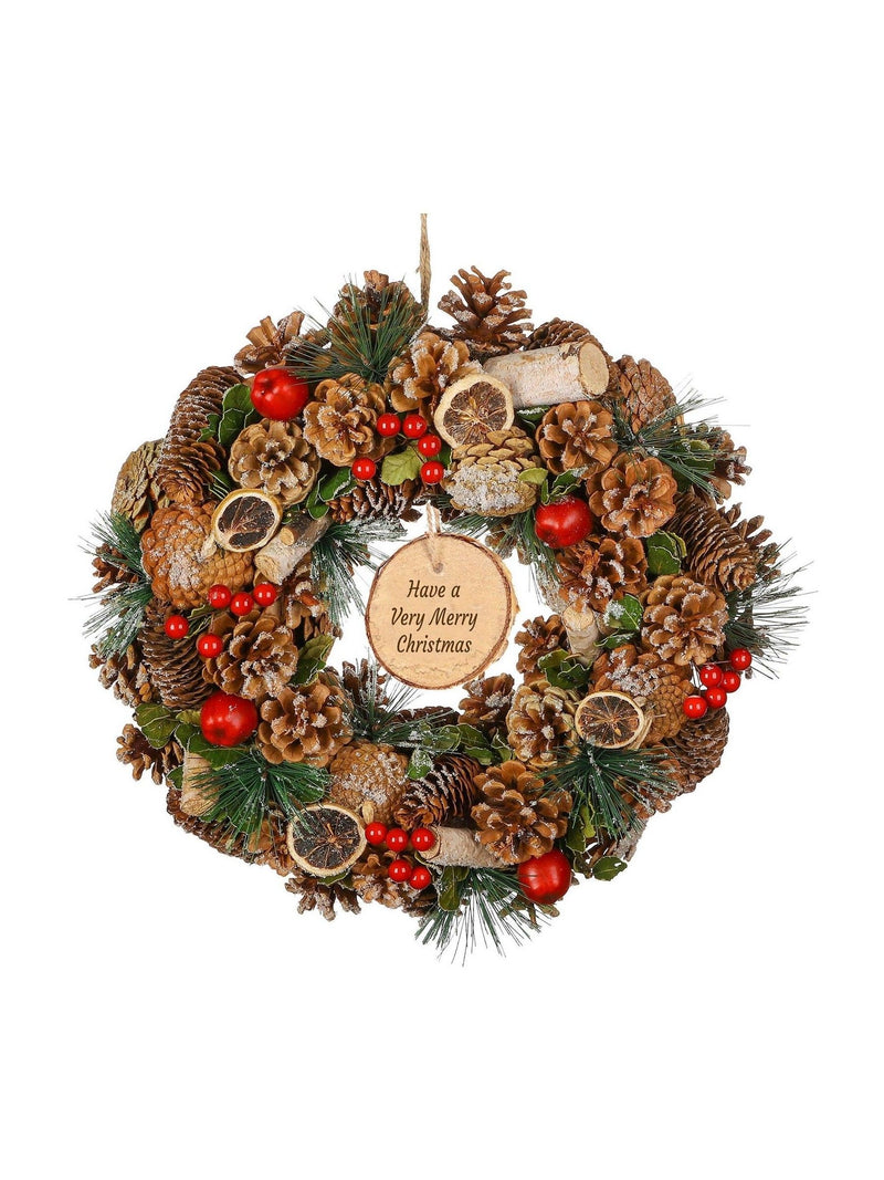 Dibor personalised Christmas wreath 38cm - British product