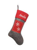 Dibor Nordic Christmas decoration personalised grey felt 42x19cm (British brand)