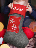 Dibor Nordic Christmas decoration personalised grey felt 42x19cm (British brand)