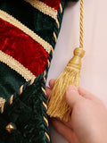 Dibor personalised velvet Christmas stocking with bells - British product