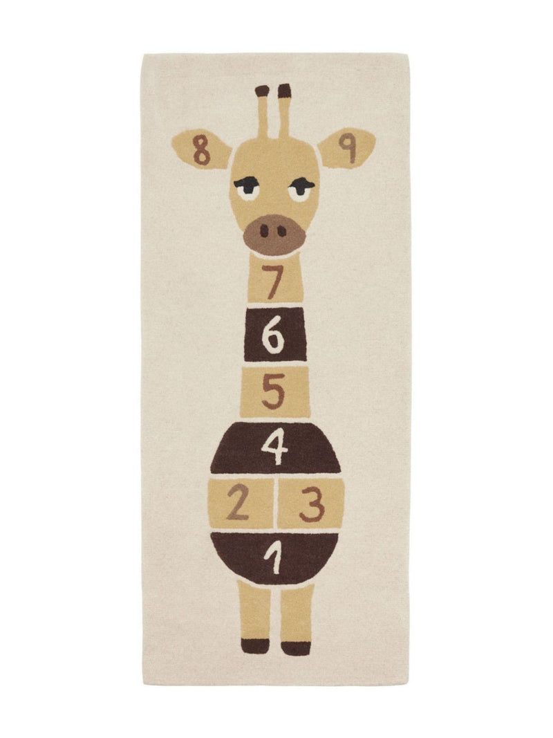 OYOY Mini Yellow Giraffe Hopscotch Rug - British product