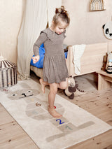 Next OYOY Mini Clay Rabbit Hopscotch Rug 180cm x 75cm- Buy online at McGrocer