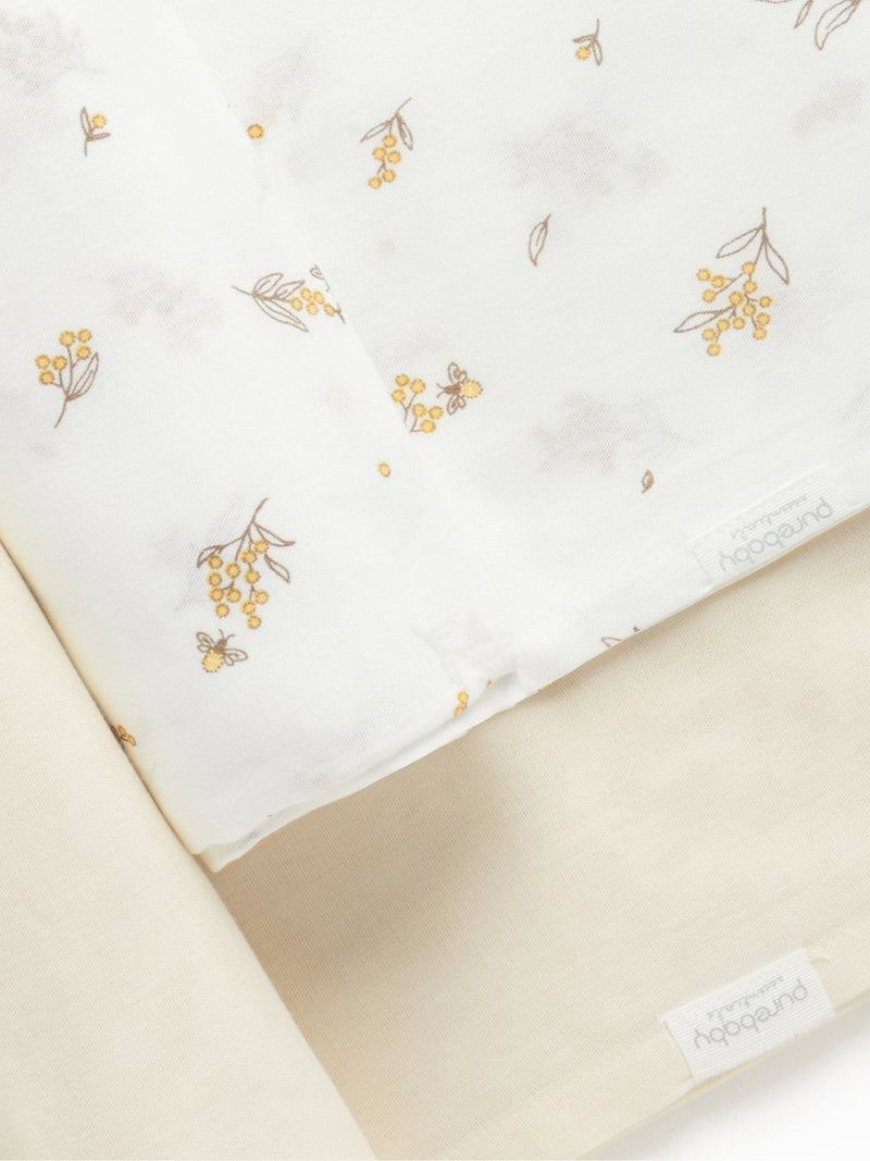 Purebaby Natural cotton muslin wraps 2 pack (British brand)