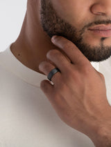 Next Beaverbrooks Black Zirconium Men's Ring 7mm- Buy online at McGrocer