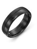 Beaverbrooks Black Zirconium Ring 6mm Width - British product