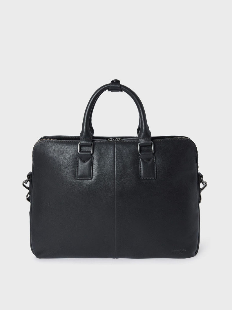 Osprey London black leather laptop bag (British brand)