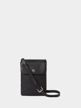 Next Osprey London Black Madison Leather Phone Bag- Buy online at McGrocer