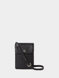 Osprey London Black Madison leather phone bag, UK version