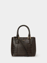 Next Osprey London Adaline Mini Leather Grab Bag Dark Brown- Buy online at McGrocer