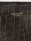 Osprey London Adaline Mini leather grab bag in dark brown, UK version