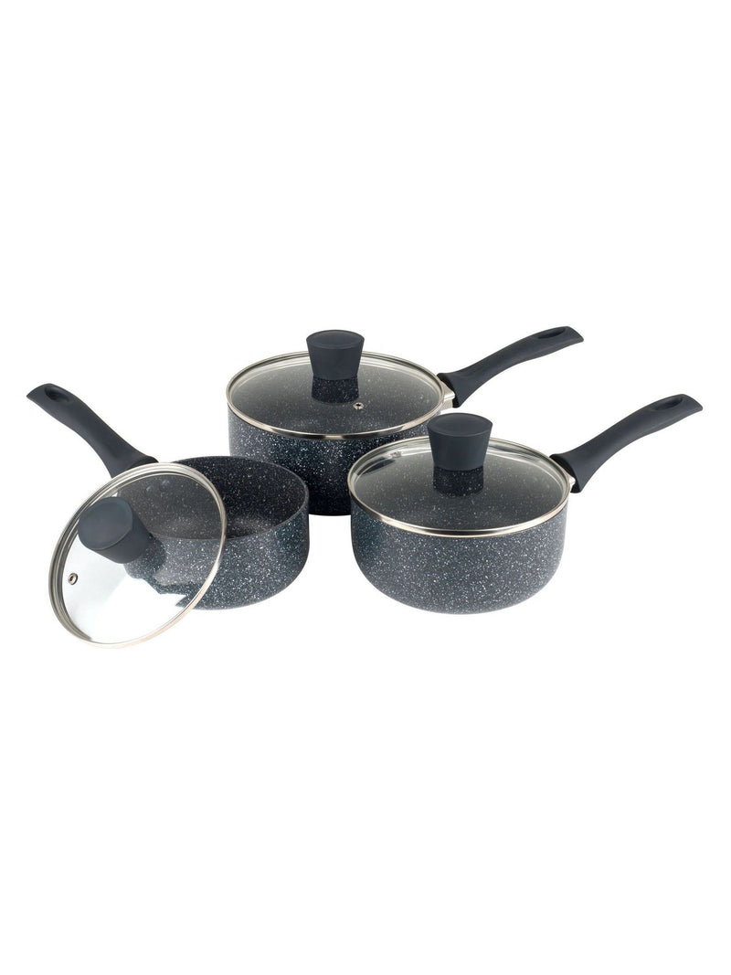 Russell Hobbs Blue Nightfall Stone saucepan set, imported from the UK