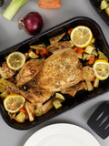 Russell Hobbs black roaster and chop 3 piece set, imported from the UK