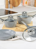 Salter Grey Marblestone pan set 4 piece (British brand)