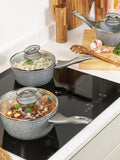 Salter grey marblestone 3 piece pan set (British brand)
