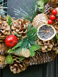 Dibor Brown Festive Fruits wreath 38cm - British product