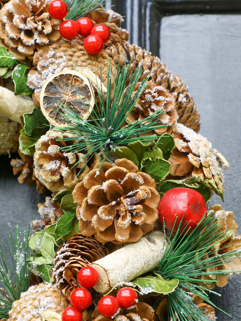 Dibor Brown Festive Fruits wreath 38cm - British product