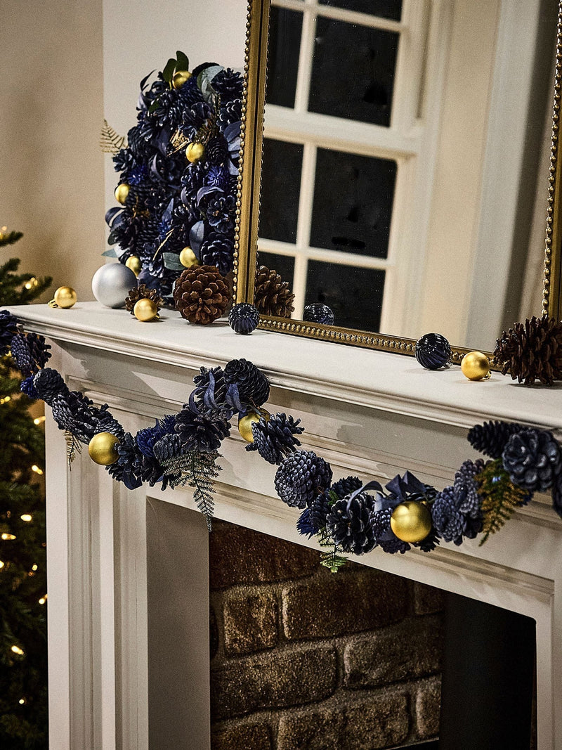 Dibor Moonlight Blue Christmas Garland 120cm - British product